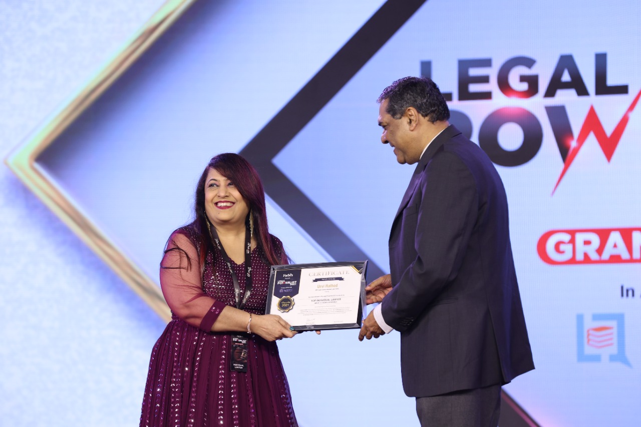 UR Legal is very well reputed International Award winning Law firm having global presence in the corporate world. The firm has made a benchmark under the iconic leadership of President, Advocate Urvi Rathod, who is an internationally acclaimed civil lawyer, a known face in legal era seen as an Idol by legal fertility. Advocate Urvi Rathod has received many national & international Awards from last several years to name a few are Forbes as “Top Individual lawyer” in 2022, Economic Times “ET Inspiring Women Western India 2021” as Preferred Advocate in Providing Legal Advice Across Key Practice Areas, Corporate Intl Magazine Global Awards and Annual Global Law Experts Awards.